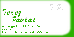 terez pavlai business card